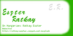 eszter ratkay business card